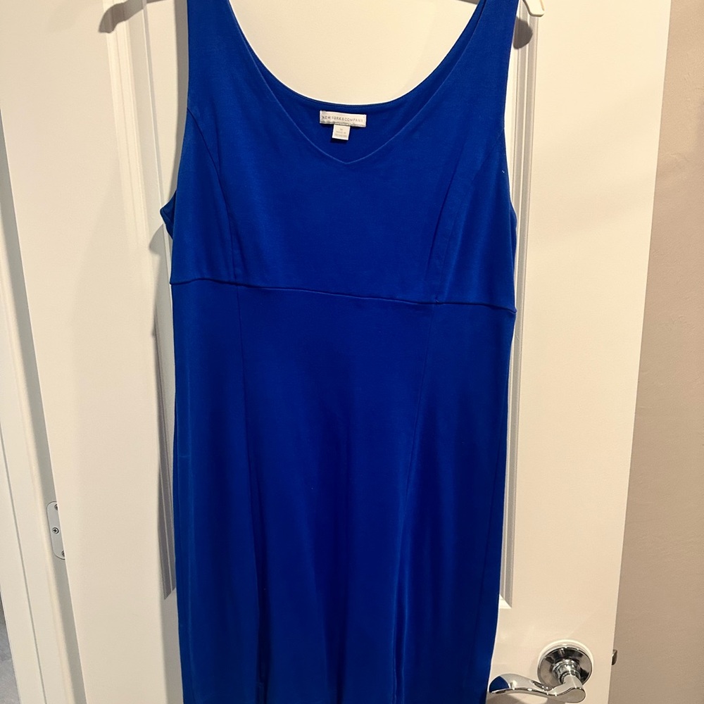 New York & Company Blue Sheath Mini Dress